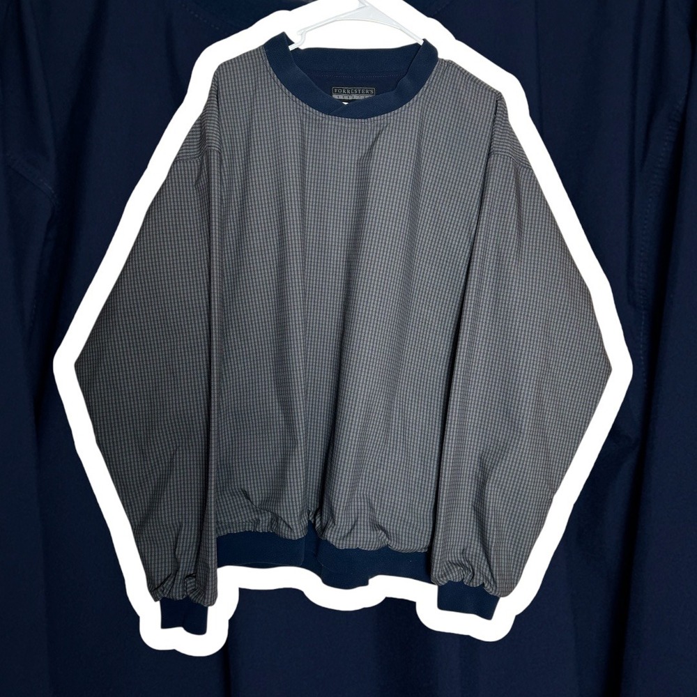 VTG Forresters GORE-TEX Pullover Windbreaker Jacket Men's Plaid Navy Reversible‎